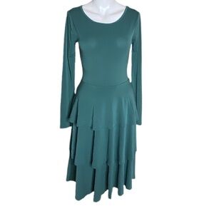LuLaRoe Georgia Three Tiered Dress In Green Size XS
